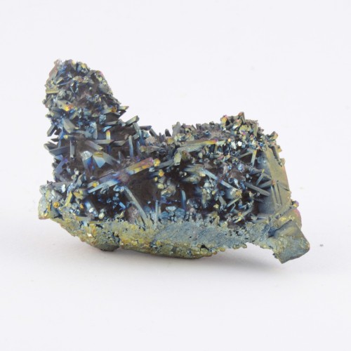 DRUSE de AQUA AURA ARC-EN-CIEL Cluster Hyalin Or Cristal thérapie Objets de collection 102gr