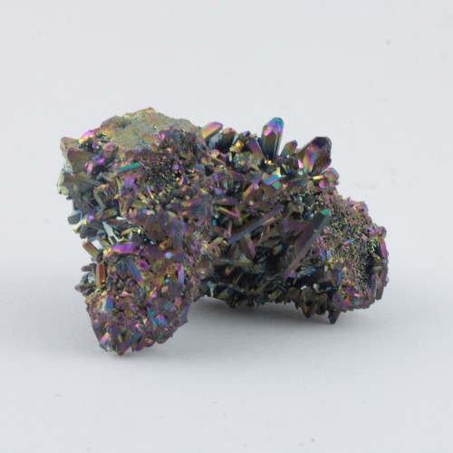 DRUSE de AQUA AURA ARC-EN-CIEL Cluster Hyalin Or Cristal thérapie Objets de collection 102gr