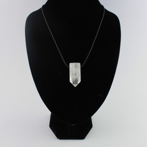 Pendentif Pointe de Quartz Hyalin Très pur Collier Charm Pendentif Minéraux Chakra