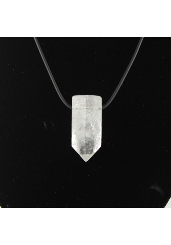 Colgante Punta de Cuarzo Blanco Puro Collar Charm Pendente Minerales Chakra
