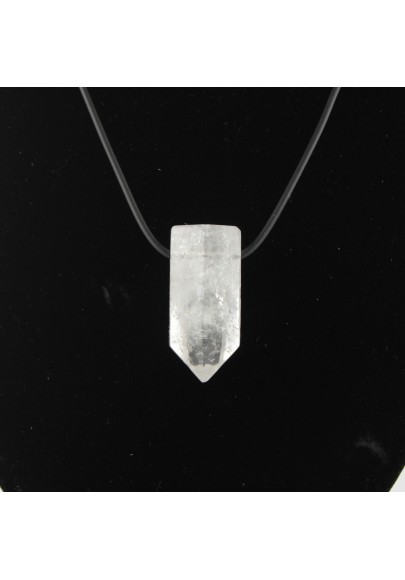 Pendentif Pointe de Quartz Hyalin Très pur Collier Charm Pendentif Minéraux Chakra