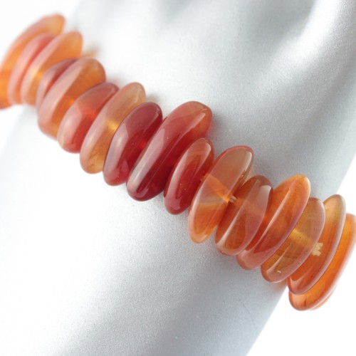 Pulsera de copos de CORNELA Pulsera Rodada con Minerales Procesados