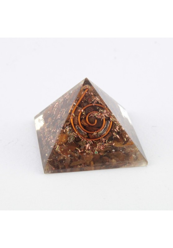 PYRAMID in TIGER'S EYE 3,5cm Crystal Healing Specimen Furniture Chakra Reiki