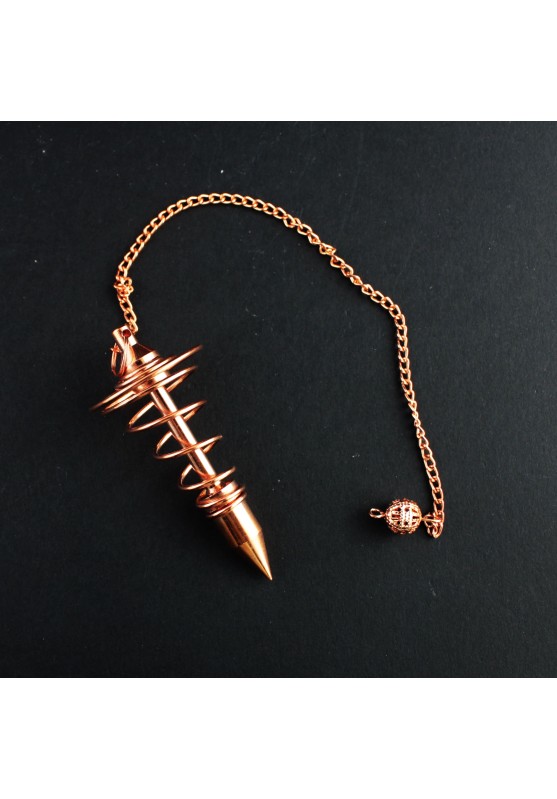 Professional Pendulum Spiral Egyptian Divination in Metal copper coloredChakra Dowsing