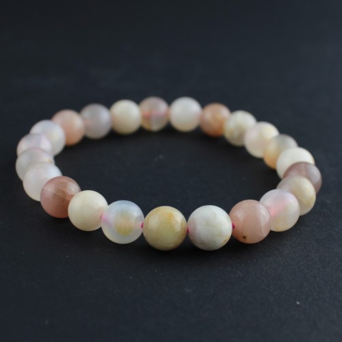 Bracelet in ADULARIA PIETRA DI LUNA Spheres 8mm Bracelet A+