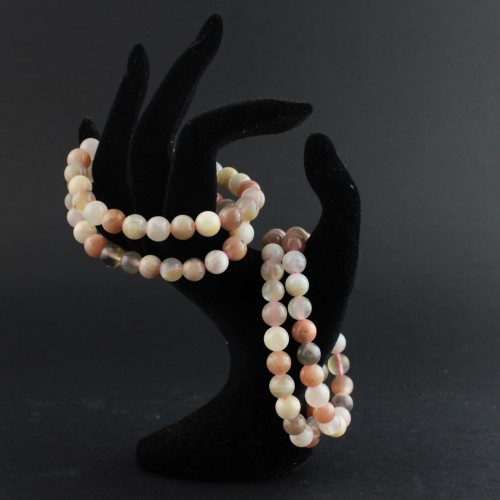 Bracelet in ADULARIA PIETRA DI LUNA Spheres 8mm Bracelet A+