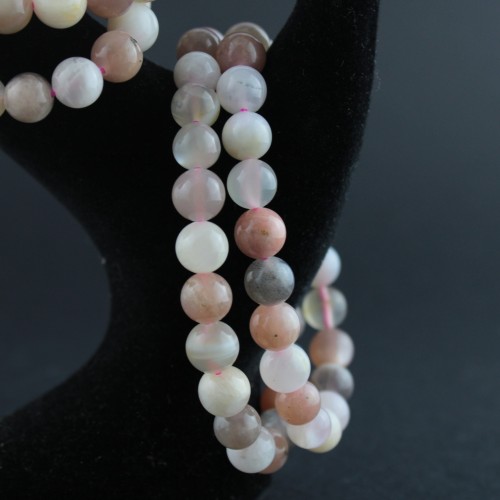 Bracelet in ADULARIA PIETRA DI LUNA Spheres 8mm Bracelet A+
