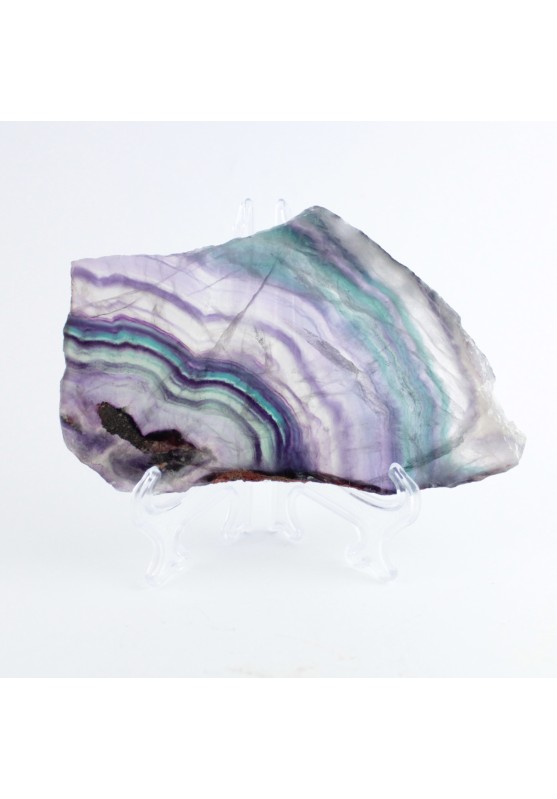 GRANDE Dalle de FLUORITE MIXTE Vert - Violet Arc-en-ciel Objets de collection Thérapie par les cristaux Zen
