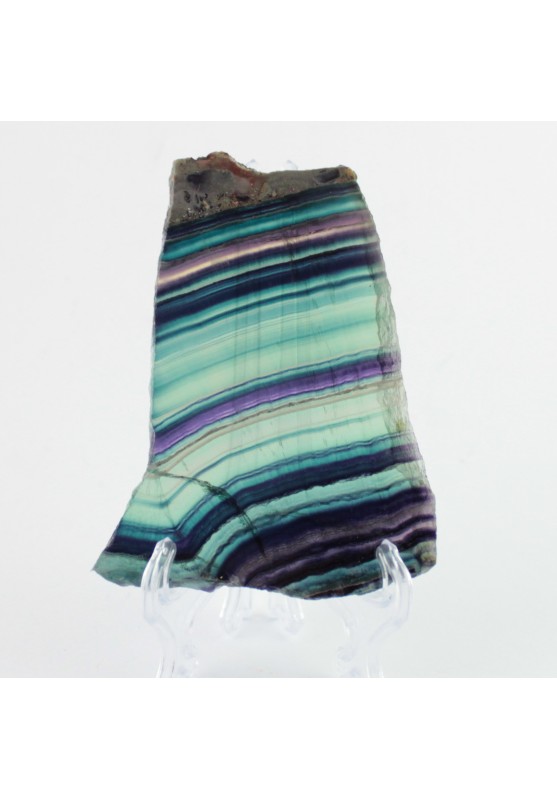 Magnifique Plaque en Fluorite Arc-en-ciel Verte et Violette Décoration Zen