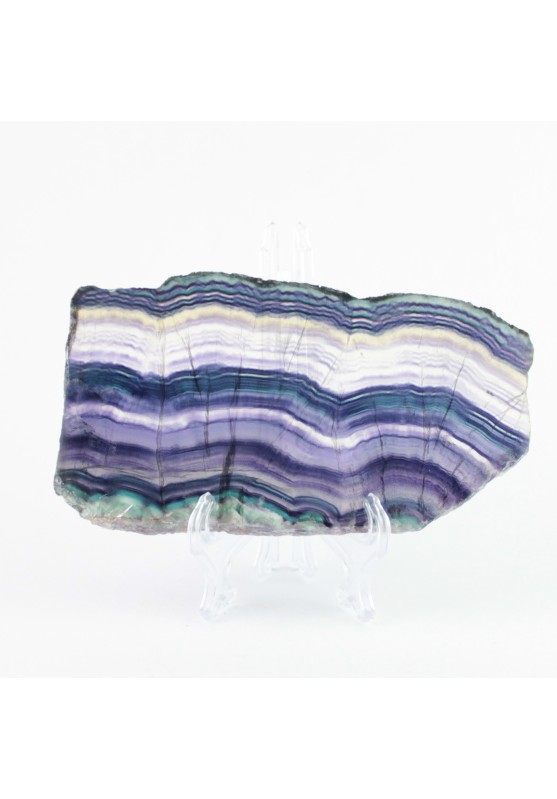 Rainbow Fluorite Slab Transparency Purple Green Minerals Decor Collectibles Chakra Zen