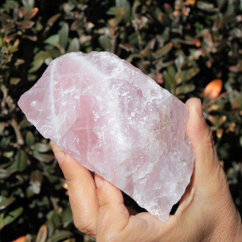 * MINERALI * Blocco Grande Grezzo QUARZO ROSA 520g Alta Qualità Armonia Amore Pace-1