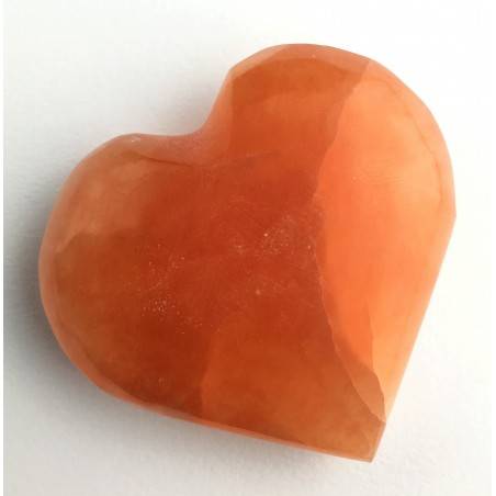 HEART in Orange / Peach Selenite High Quality A+ LOVE Crystal Healing Specimen-1