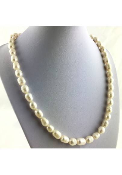 Wonderful Necklace in PEARL Naturals Grezze Gift Idea Chakra Reiki High Quality A+-1