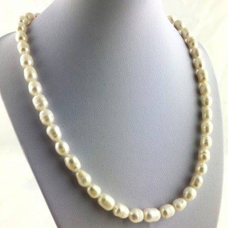 Wonderful Necklace in PEARL Naturals Grezze Gift Idea Chakra Reiki High Quality A+-1