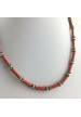 Precious Necklace in Coral Red with Silver Reiki High Quality Jewel  A+-2