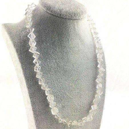 Stupenda COLLANA in QUARZO IALINO Cubico CRISTALLO DI ROCCA Regalo Minerali A+-1