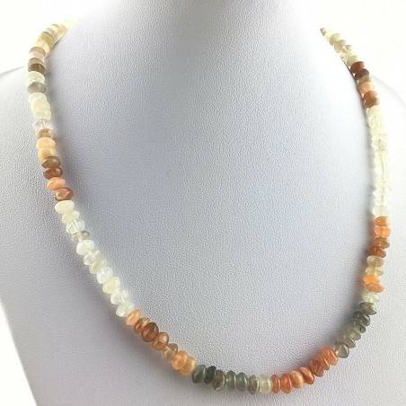COLLAR en ADULARIA Piedra de Luna Regalo Minerales Chakra Reiki Zen A+-1