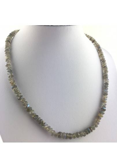 Maravilloso COLLAR en LABRADORITA Tallada Alta Calidad A+ Reflejos Chakra Zen-1
