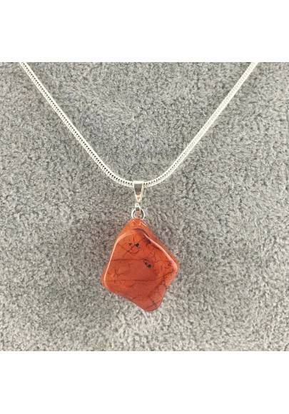 Colgante en CORNALINA ROJA Rodado COLLAR Alta Calidad Minerales Chakra Zen A+-1
