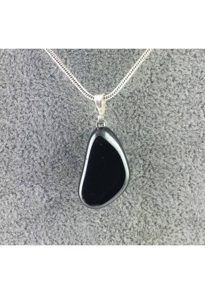 Optimal Pendentif dans Hématite Dégringolé Noir brillant Collier haute Qualité A+ Chakra-1