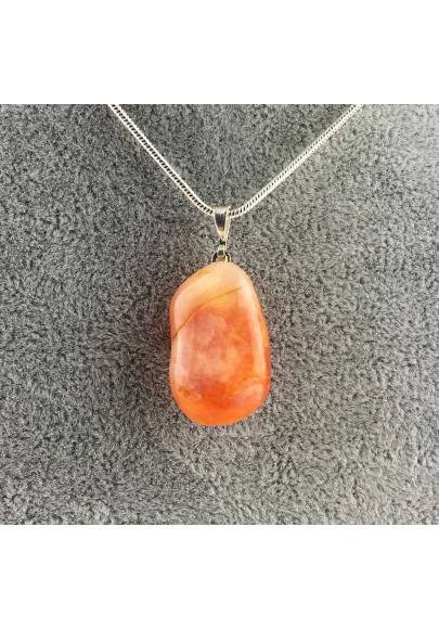 Pendentif dans Agate Cornaline Dégringolé Rouge Collier Minéraux haute Qualité Zen A+-1