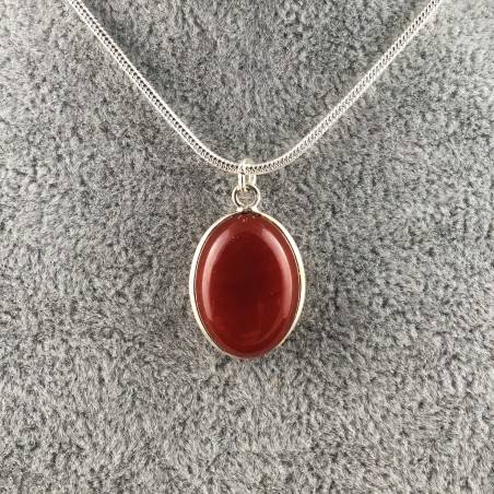 CARNELIAN Crystal AGATE Pendant Cabochon Tumbled Stone Necklace MINERALS A+-1