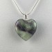 Ciondolo CUORE in FLUORITE MISTA su Argento 925 COLLANA Minerali Alta Qualità A+-1