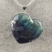Wonderful Pendant HEART in FLUORITE Handmade Crafts Necklace A+-2