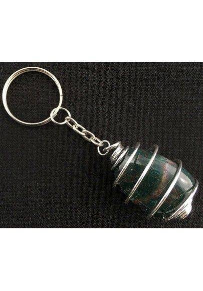 Porte-clés Héliotrope monté Fabriqué à la main Spirale Plaqué Argent Collier-1