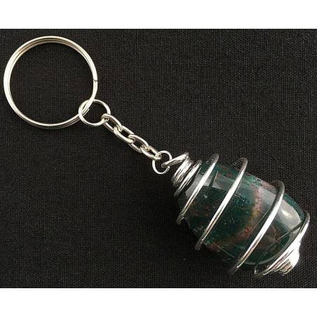 Porte-clés Héliotrope monté Fabriqué à la main Spirale Plaqué Argent Collier-1