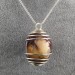 Colgante JASPE MOKAITA - LEO GEMINIS PISCIS Zodiaco Plata A+-1