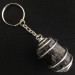Porte-clés dans Tourmaline Noir - TAUREAU GÉMEAUX BALANCE Zodeaco Plaqué Argent-1
