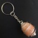 Sunstone HELIOLITE Keychain Keyring - LEO SCORPIO Zodiac Silver A+-1