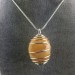 Pendentif Calcite jaune Fabriqué à la main Spirale Plaqué Argent Collier-1