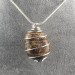 Ciondolo ARAGONITE Montata Artigianalmente Spirale Placcata Argento Collana A+-2