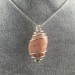 Heliolite SunStone Pendant - LEO SCORPIO Zodiac SILVER Plated Spiral A+-1