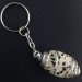 Llavero JASPE DÁLMATA DALMATINA - ARIES Zodiaco Espiral Plata Collar-1