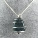 APATITE Hand Made Pendant on Silver Plated Spiral Necklace Minerals Natural CharmA+-1