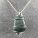 Ciondolo GIADA AFRICANA Montata Artigianalmente Spirale Placcata Argento Collana-2