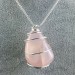 Ciondolo CELCEDONIO ROSA Montato Artigianalmente Spirale Placcata Argento A+-2