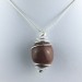 Red Sun Stone Pendant Tumbled Stone - LEO SCORPIO Zodiac Silver A+-1