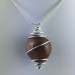 Red Sun Stone Pendant Tumbled Stone - LEO SCORPIO Zodiac Silver A+-2
