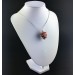 Red Sun Stone Pendant Tumbled Stone - LEO SCORPIO Zodiac Silver A+-5