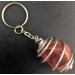 Rainbow JASPER  Keychain Keyring Hand Made on Silver Plated Spiral-1