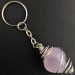 Porte-clés Jade LAVANDE - TAUREAU Zodeaco Spirale Plaqué Argent Collier A+-1