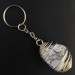 HOWLITE Keychain Keyring - SCORPIO Zodiac SILVER Plated Spiral Necklace-2
