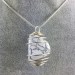 HOWLITE Pendant - SCORPIO Zodiac SILVER Plated Spiral Necklace-1