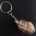 Porte-clés Agate Cornaline - TAUREAU Zodeaco Spirale Plaqué Argent Collier A+-1