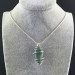 Ciondolo AVVENTURINA VERDE Montata Artigianalmente Spirale Placcata Argento A+-2