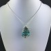 Precious Polished ARIZONA TURQUOISE Pendant Hand Made on Silver Plated Spiral A+-2